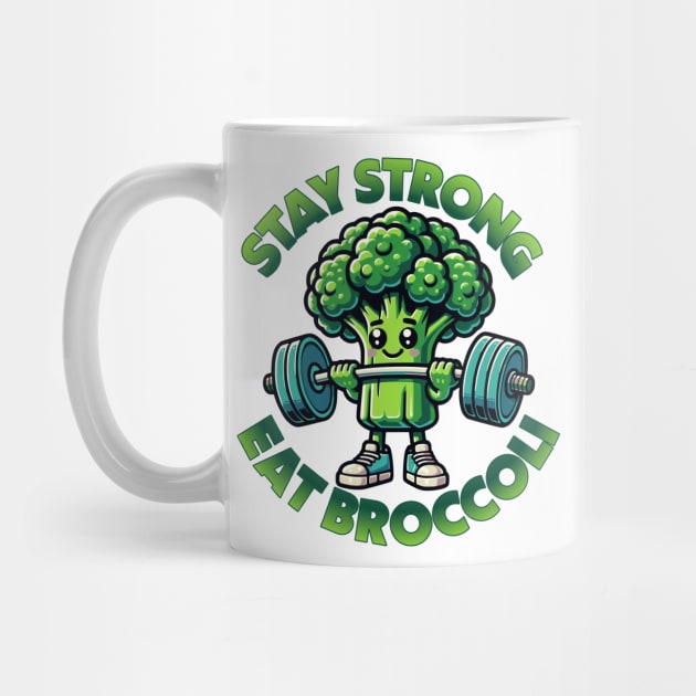 Stay Strong, Eat Broccoli by NUNEZ CREATIONS